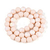 Frosted Opaque Glass Beads Strands GLAA-T032-P10mm-MBB09-2