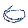 Assembled Synthetic Gold Line Turquoise and Natural Lapis Lazuli Beads Strands G-D0006-B01-2