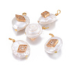 Natural Cultured Freshwater Pearl Pendants PEAR-E013-19A-2