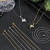 SUNNYCLUE 12Pcs 2 Colors 304 Stainless Steel Round Snake Chain Necklaces Set NJEW-SC0001-19-4