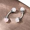 316 Stainless Steel Dragon Claw with Natural Stone Ball Curved Barbell Belly Rings AJEW-C044-06AS-03-3