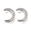 Brass Micro Pave Clear Cubic Zirconia Beads CU-CBAC809-01P-1
