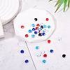 100Pcs 5 Colors Handmade Evil Eye Lampwork Beads Strands LAMP-TA0001-88B-5