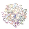 UV Plating Rainbow Iridescent Transparent Acrylic Beads OACR-C007-05E-3