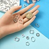 100Pcs 10 Styles Tibetan Style Alloy Bead Frames TIBEB-YW0001-27-5