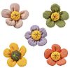 10Pcs 5 Colors Sunflower Cotton Pins JEWB-CJ0001-71-1