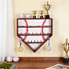 Wall-mounted Pine Wood Organizer Display Stands for Championship Rings RDIS-WH0016-25A-4