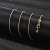 1.5mm Rack Plating Brass Box Chain Adjustable Slider Necklaces for Women Men MAK-L044-05G-2