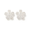 Flower Rack Plating Brass Micro Pave Cubic Zirconia Beads KK-S399-01D-1