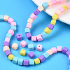 Handmade Polymer Clay Beads Strands CLAY-N008-060-04-8
