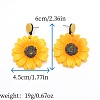 Exaggerated Sunflower Acrylic Dangle Stud Earrings VQ9913-4