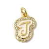 Brass Micro Pave Cubic Zirconia Pendants KK-K354-02G-J-1