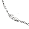 Non-Tarnish 304 Stainless Steel Rectangle Link Chain Necklace NJEW-K249-05P-2