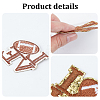 5Pcs Sports Polyester Glitter Powder Embroidery Sew On Patches PATC-GF0001-90-6
