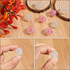 8Pcs 2 Colors Hexagon with Heart Pattern Silicone Focal Beads SIL-GF0001-52-6