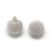 Faux Mink Fur Covered Charms WOVE-S084-36G-1