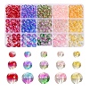 565Pcs 15 Style Transparent Spray Painted Glass Beads Strands GLAA-YW0001-47-1