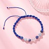 Natural White Moonstone & Lapis Lazuli & South Africa Sodalite & Dyed Quartz Round Beads Braided Bead Bracelets for Women BJEW-JB12917-06-2