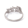 Non-Tarnish 304 Stainless Steel Constellation Open Cuff Ring for Women RJEW-C035-01H-P-3