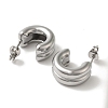 304 Stainless Steel C-Shaped Stud Earrings for Women EJEW-S237-09-2