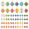 100Pcs Glass Pendants PALLOY-LP00002-1