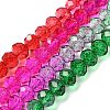 Transparent Painted Glass Beads Strands DGLA-A034-T8mm-A24-2