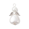 50Pcs ABS Plastic Imitation Pearl & Glass Pearl Pendants PALLOY-JF04039-02-1