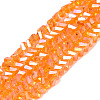 Electroplate Transparent Glass Beads Strands EGLA-Q139-01A-A09-1