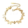 304 Stainless Steel Link Chain Bracelets for Women BJEW-G788-01G-2