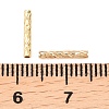 Brass Textured Tube Beads KK-H250-01A-G-3