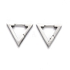 Tarnish Resistant 304 Stainless Steel Triangle Huggie Hoop Earrings STAS-H156-02A-P-1