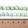 Anti-Tarnish Electroplate Glass Beads Strands EGLA-ZX010-8mm-12-6
