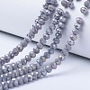 Electroplate Glass Beads Strands EGLA-A034-P4mm-B17-1