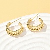C-Shaped Brass Stud Earrings EJEW-A132-06G-2