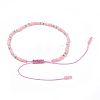 Adjustable Nylon Thread Braided Beads Bracelets BJEW-JB04377-02-3