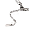304 Stainless Steel Trinity Knot 2-Strand Square Snake Chains Bracelets BJEW-Q335-03P-3