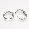 201 Stainless Steel Huggie Hoop Earrings EJEW-T005-JN155-12-2