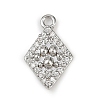 Brass Micro Pave Clear Cubic Zirconia Pendants KK-L238-21P-1