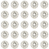 120Pcs Brass Rhinestone Spacer Beads RB-PA0001-03S-02-6