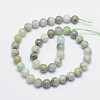 Natural Jadeite Round Bead Strands G-I163-10mm-2