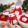BENECREAT 4Pcs 4 Styles Christmas Theme Velvet Packing Pouches ABAG-BC0001-50-3