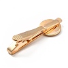 Brass Tie Clip Cabochon Settings KK-A159-01KCG-2