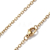 Ion Plating(IP) 304 Stainless Steel Cable Chain Necklace for Men Women NJEW-K245-024A-2