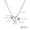 Stainless Steel Star Round Anchor Pendant Necklaces for Men SA2607-3