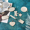 32Pcs 8 Style 201 Stainless Steel Stamping Blank Tag Pendants STAS-CW0001-10-6