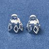 Flower Brass Bead Cap Bails KK-CBA1A60-23A-S-1
