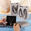 2Pcs Square Paper Jewelry Display Cases CON-TA0001-39F-02-7