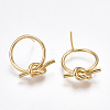 Brass Stud Earrings X-KK-T038-312G-2