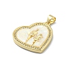 Brass Micro Pave Clear Cubic Zirconia Pendants KK-A221-19B-G-2