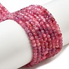 Faceted Rondelle Natural Red Tourmaline Bead Strands G-F289-45-1